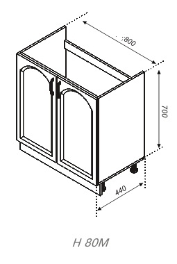 Н 80 М под мойку низ Флора