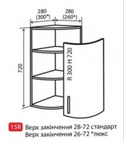 В15*R Тумба угол верх