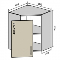 №14 Верх кутовий вітрина Кредо Люкс Vip-Master