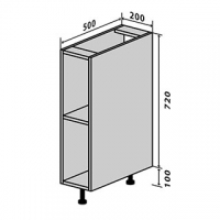 №1 Низ полки 20-82 Миррор Глосс Люкс Vip-Master