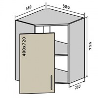 №14 Верх кутовий вітрина Мода Стандарт Vip-Master
