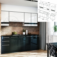 Кухонний набір 2,8м Boston (BS-280-WB/BL)