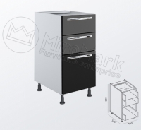 Нижня секція 40Н 3ШХ/820 Boston (BS-1431-BL)