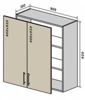 №48 Верх вітрина 80-92 Миррор Глосс Люкс Vip-Master