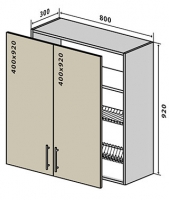 №49 Верх сушка вітрина 80-92 Миррор Глосс Люкс Vip-Master