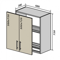 №7 Верх сушка вітрина 60-72 Миррор Глосс Люкс Vip-Master